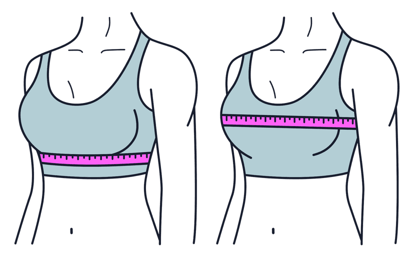 Bra size measurement illustration